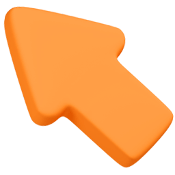 3D Orange Arrow Classic Cursor Default