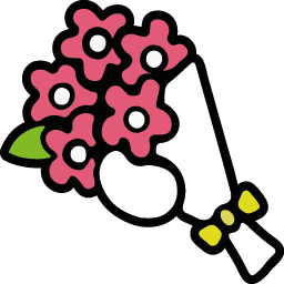 Hello Kitty And A Bouquet Of Flowers Cursor Default