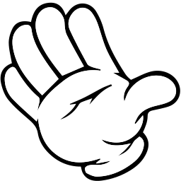 Cartoon Gesture Rock Hand Classic Cursor Pointer