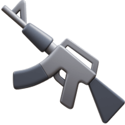 Assault Rifle 3D Emoji Cursor Default