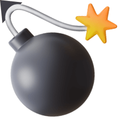 Bomb Fire 3D Emoji Cursor Default