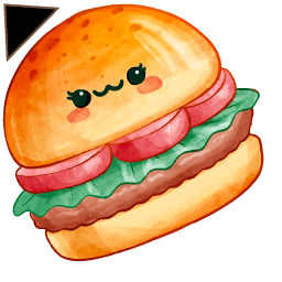 Burger Kawaii Food And Drinks Cursor Pointer