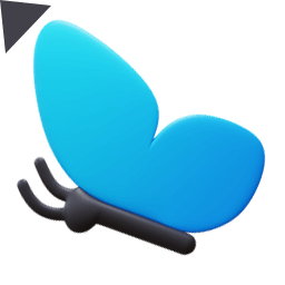 Butterfly 3D Emoji Cursor Default