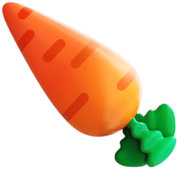 Carrot 3D Emoji Cursor Default