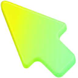 3D Green Gradient Classic Cursor Default