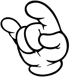 Cartoon Gesture Rock Hand Classic Cursor Default