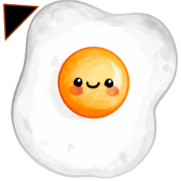 Fried Egg Kawaii Food And Drinks Cursor Default