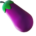 Eggplant 3D Emoji Cursor