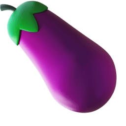Eggplant 3D Emoji Cursor Default