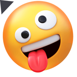 Face With Tongue 3D Emoji Cursor Pointer