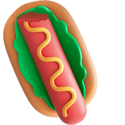 Fluency Hot Dog 3D Emoji Cursor Pointer