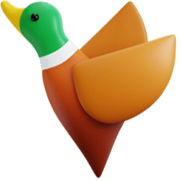 Flying Duck 3D Emoji Cursor Default
