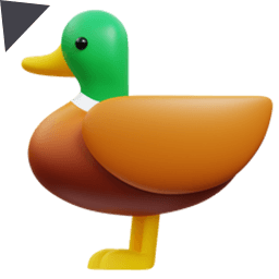 Flying Duck 3D Emoji Cursor Pointer