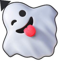 Ghost 3D Emoji Cursor Default