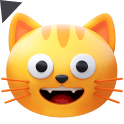 Grinning Cat 3D Emoji Cursor Default
