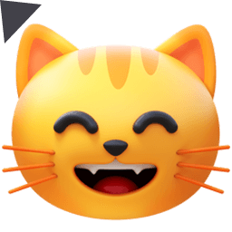 Grinning Cat 3D Emoji Cursor Pointer