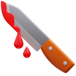 Horror Knife 3D Emoji Cursor Pointer