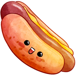 Hotdog Sausage Kawaii Food And Drinks Cursor Default