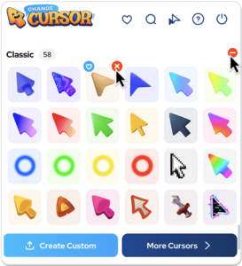 How to Use Change Cursor Extension? : Change cursors