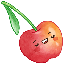 Sweet Cherry Kawaii Food And Drinks Cursor Default