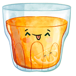 Orange Juice Kawaii Food And Drinks Cursor Pointer