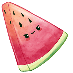 Watermelon Kawaii Food And Drinks Cursor Default