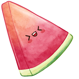 Watermelon Kawaii Food And Drinks Cursor Pointer