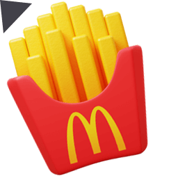 MCdonalds Burger French Fries 3D Emoji Cursor Pointer
