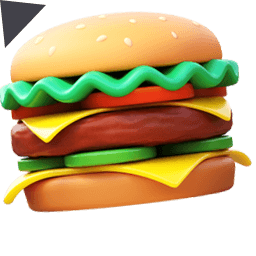 MCdonalds Burger French Fries 3D Emoji Cursor Default