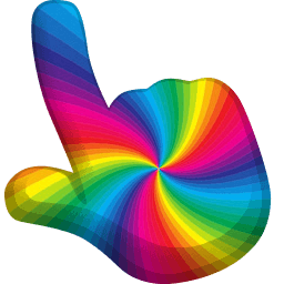 Rainbow Colorful Spiral Color Cursor Pointer