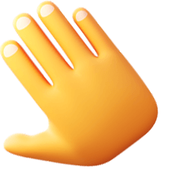 Palm Hand Pointer 3D Emoji Cursor Default
