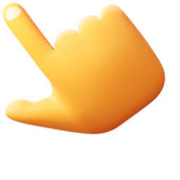 Palm Hand Pointer 3D Emoji Cursor Pointer