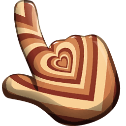 Coffee Cream Brown Heart Color Cursor Pointer