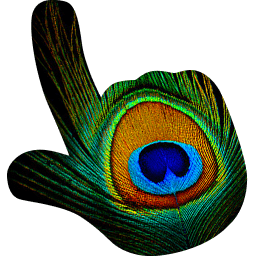 Peacock Feather Animal Skin Texture Cursor Pointer