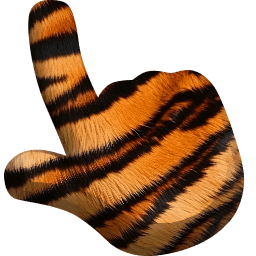 Tiger Animal Skin Texture Cursor Pointer