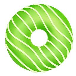 Doughnut With Green Glaze Eats And Drinks Cursor Pointer