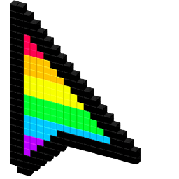 Rainbow Pixel Classic Cursor Default