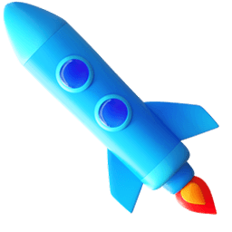 Rocket In Space 3D Emoji Cursor Default