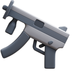Submachine Gun 3D Emoji Cursor Default