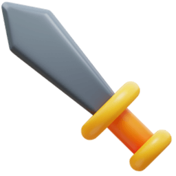 Warrior Sword And Helmet 3D Emoji Cursor Default