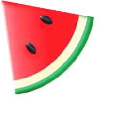 Watermelon Slice 3D Emoji Cursor Default