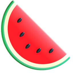 Watermelon Slice 3D Emoji Cursor Pointer