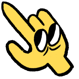 Yellow Hand Drawn Classic Cursor Pointer