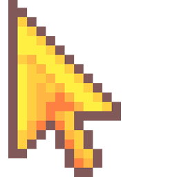 Yellow Pixel Classic Cursor Default